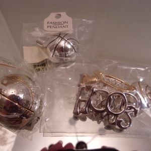 NWT LOT OF 3 BASKET BALL BROOCH/PENDANTS J17-4
